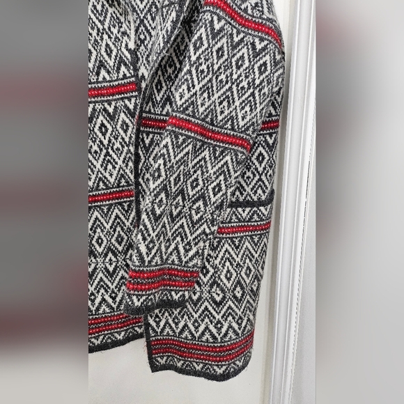 Aspen Sweater Large Women’s Cardigan Nordic Wool Blend Pockets - Picture 3 of 7